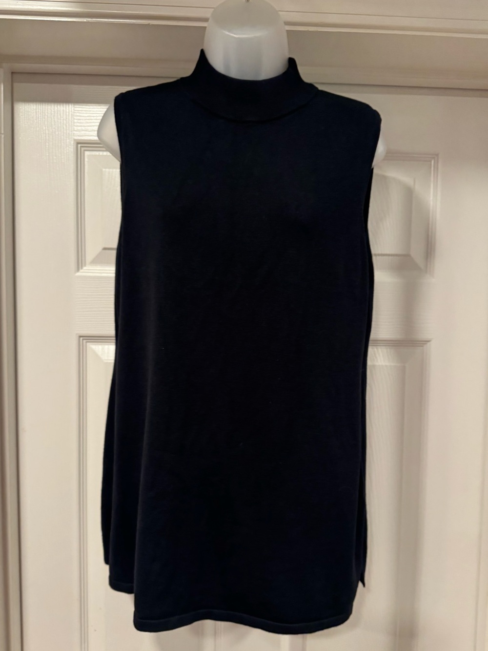 JM Collection Sleeveless Mockneck Tunic Top
